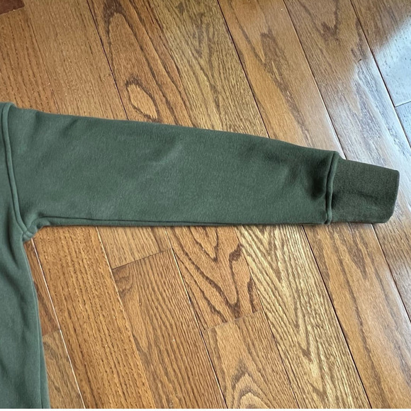 Dumanmis Fleece Lined HoodieSide Zipper Wide Drawstring Olive Green, size Small - Picture 5 of 10